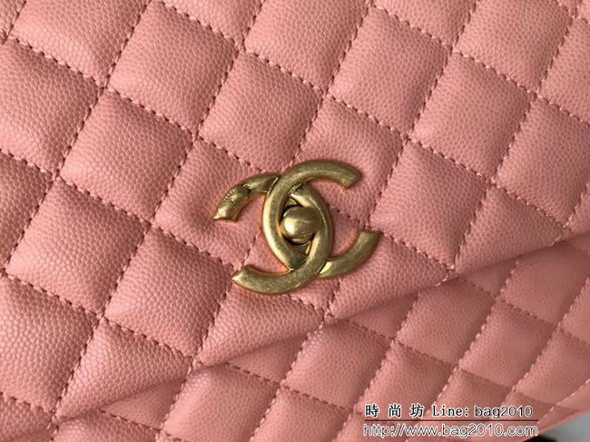 香奈兒CHANEL大號Chanel Coco handle全新頂級翻蓋單肩鏈條手柄包DSC1206